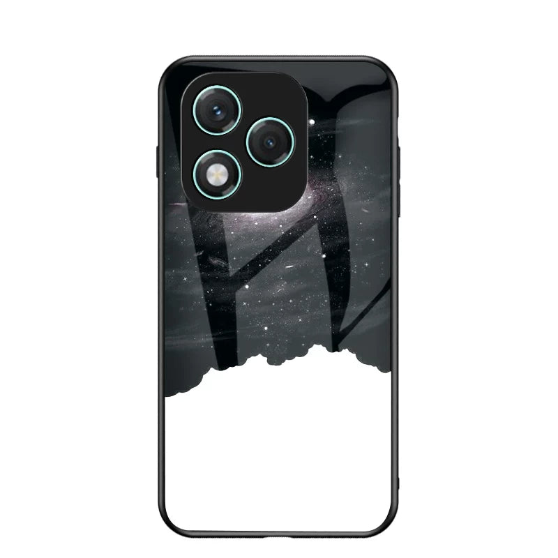 Boyalı şüşəli Honor 400 Lite telefon korpusu, Honor 400 Lite qoruyucu korpusu, xəyalpərəst ulduzlu səma tam örtüklü damcıdan qorunma ABR-NX1 shell N31C1 kişilər və qadınlar üçün yeni ultra nazik korpus, xarici versiya üçün uyğundur.