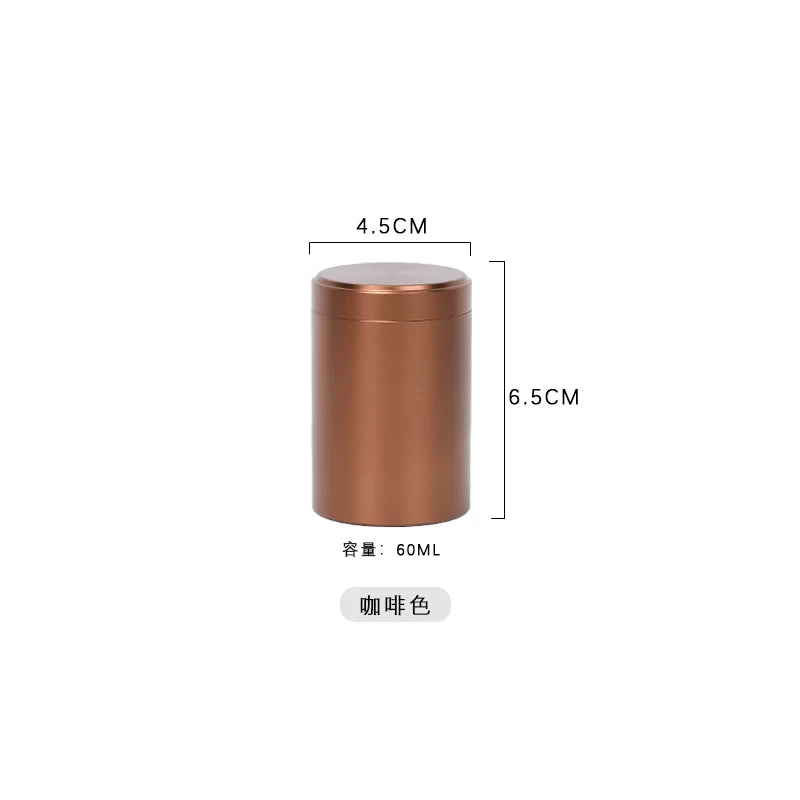 Portativ mini metal çay qutusu kiçik səyahət möhürlənmiş kiçik çay qutusu dəmir qutusu təmiz alüminium ərintisi çay qutusu