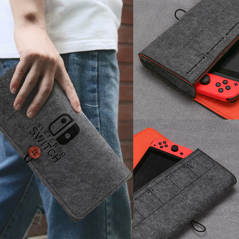 Nintendo keçidi və keçə yumşaq çanta ns2 saxlama çantası əl oyun konsolu tutacaq örtüyü nazik aksesuarlar