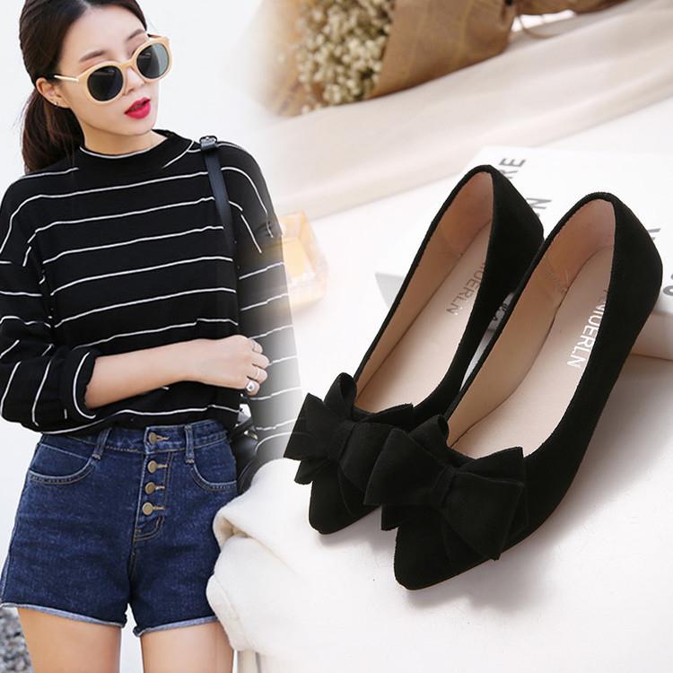 Lady flat shoes Bowknot asudə vaxt üçün qadın ayaqqabısıdır