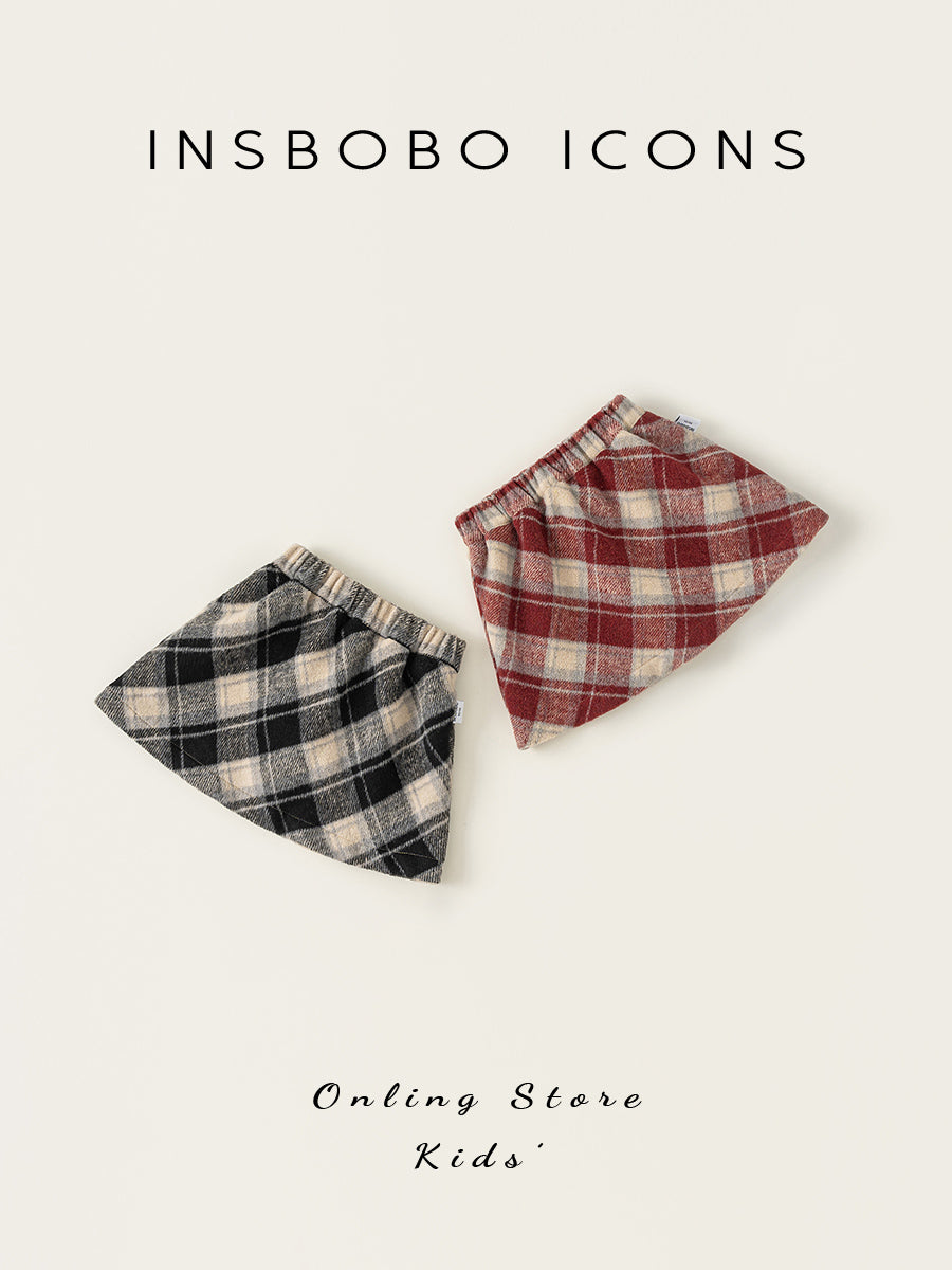 Qızlar üçün qırmızı ətək, Yeni il geyimləri, yaz yeni modası, körpə qısa ətəyi, Yeni il üçün qızlar üçün dama-dama ətək