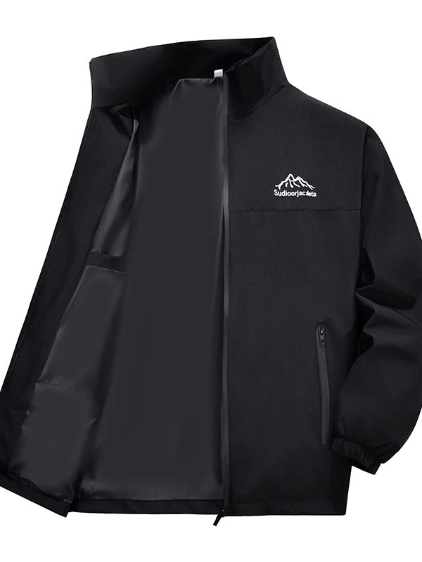 Kişilər üçün yaz və payız üst geyimləri: Dəbli və çoxfunksiyalı dayaqlı gödəkçə, külək və suya davamlı, nazik və boş forma