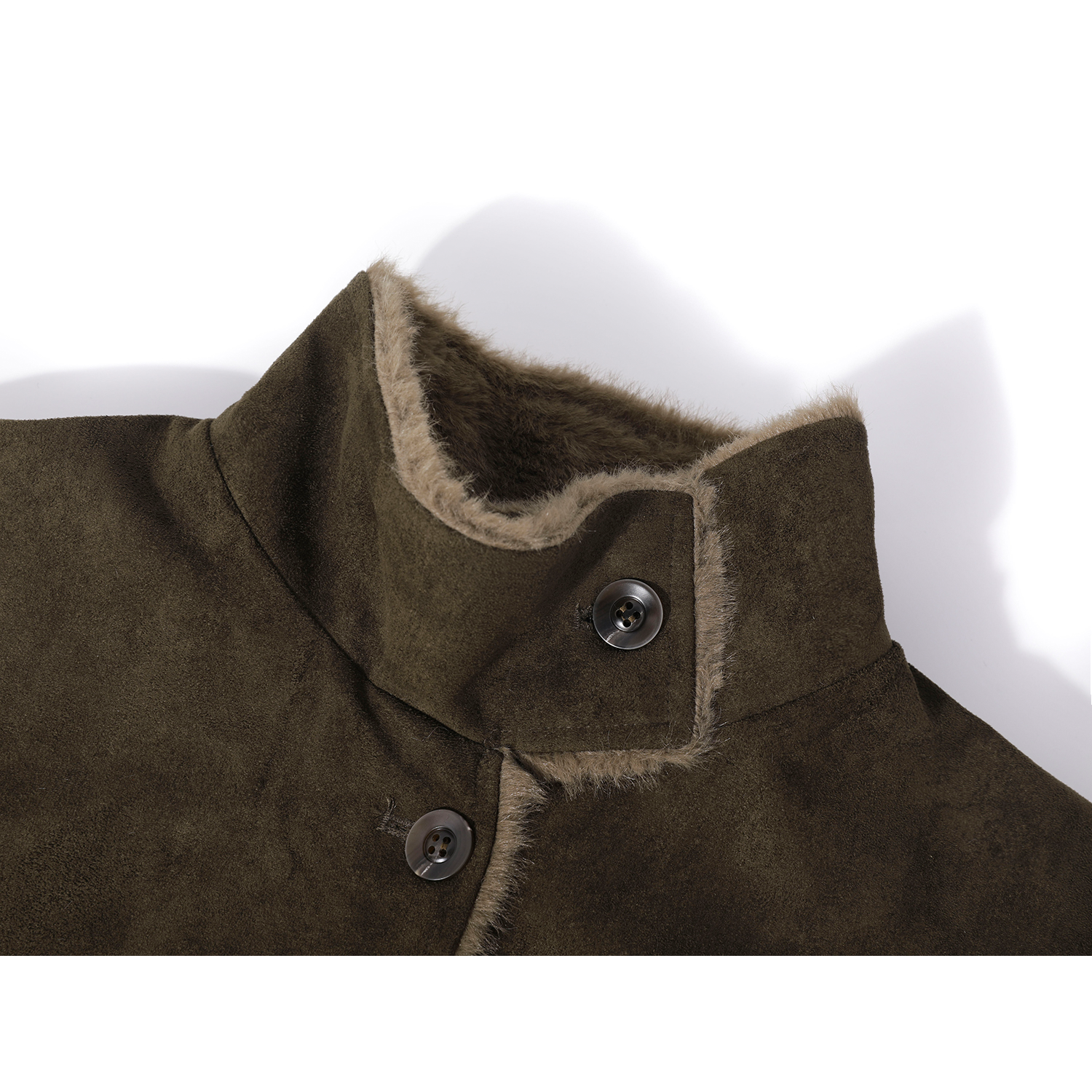 Cholisa'nın super şirin, geri çevrilə bilən quzu yunundan hazırlanmış retro paltosu, qadın qış orta uzunluqlu qalın zamşa yun paltosu