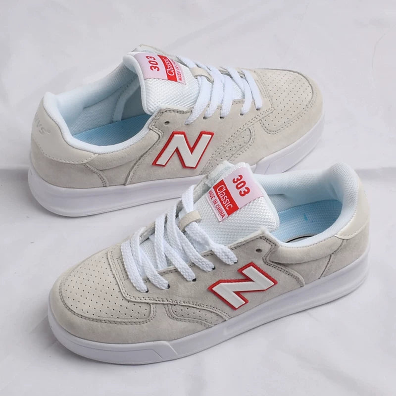 New Balance 303 idman ayaqqabıları, yüngül, çoxfunksiyalı, retro kişi ayaqqabıları, dəbli Koreya üslublu qadın ayaqqabıları, gündəlik, dəbli, sürüşməyən, trend brend.