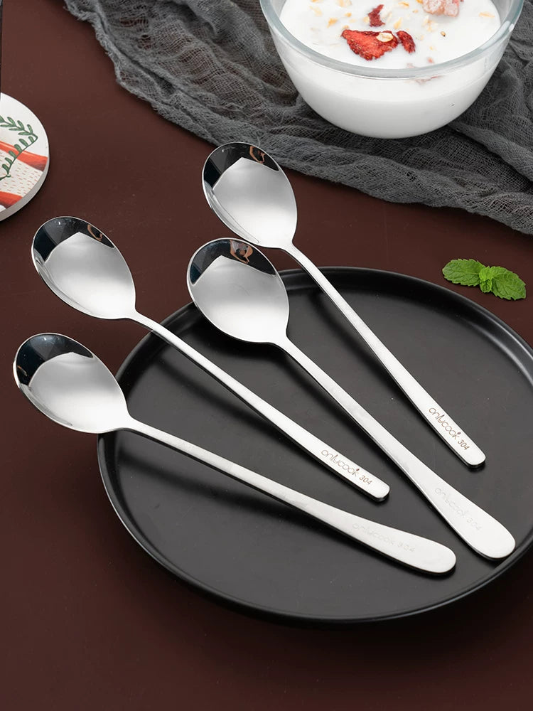 onlycook məişət 304 paslanmayan polad qaşıq qida dərəcəli qaşıq süfrə yaradıcı qaşıq uşaq düyü qaşığı
