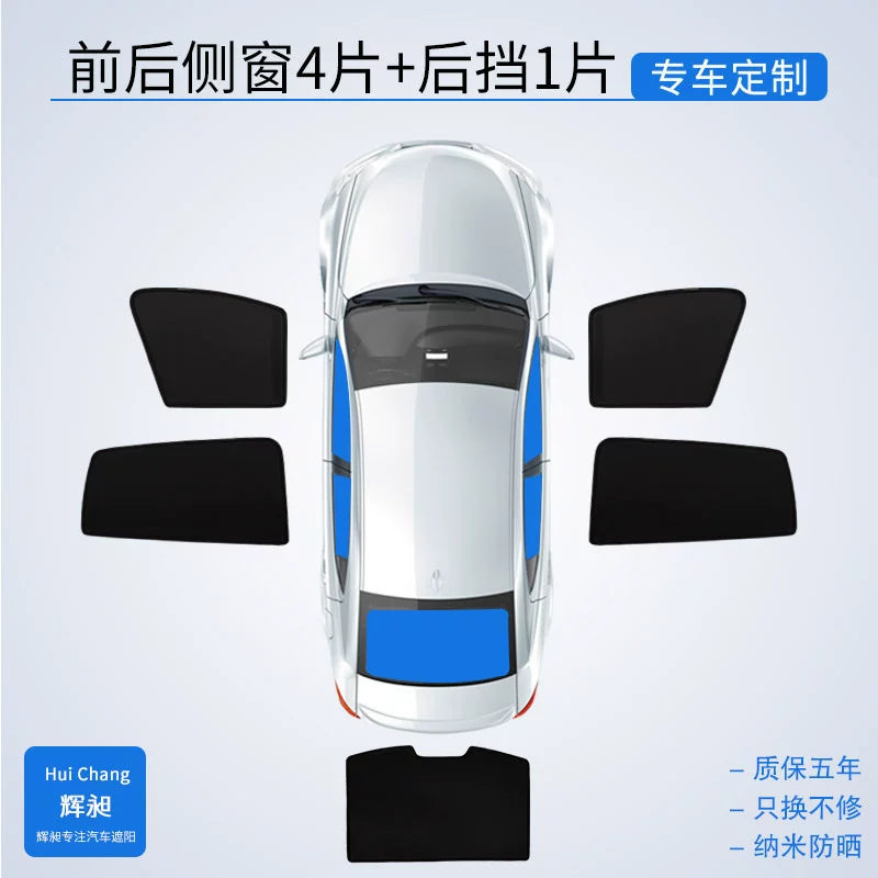 BYD Qin PLUS Xüsusi Günəş Çətirli Pərdə DMi Avtomobil Yan Pəncərə Pəncərəsi Məxfilik Maqnit Torlu EV Günəşdən Qoruyucu və İstilik İzolyasiyası Baffle