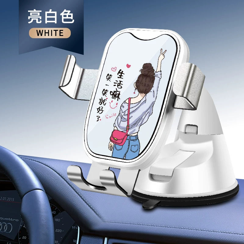 2024 New Car Phone Holder, Universal Suction Cup Navigation Mount, Gravity Controlled Phone Holder