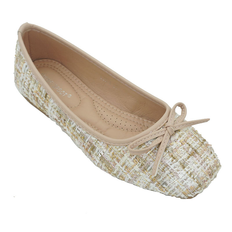 2024 Yaz/Payız Chanel üslubunda qadın ayaqqabıları, Yeni Gəliş, Qalstuklu, Çoxfunksiyalı Kvadrat Barmaqlıq, Düz Dabanlı, Gündəlik, Böyük Ölçülü, Hamar Ayaqqabılar