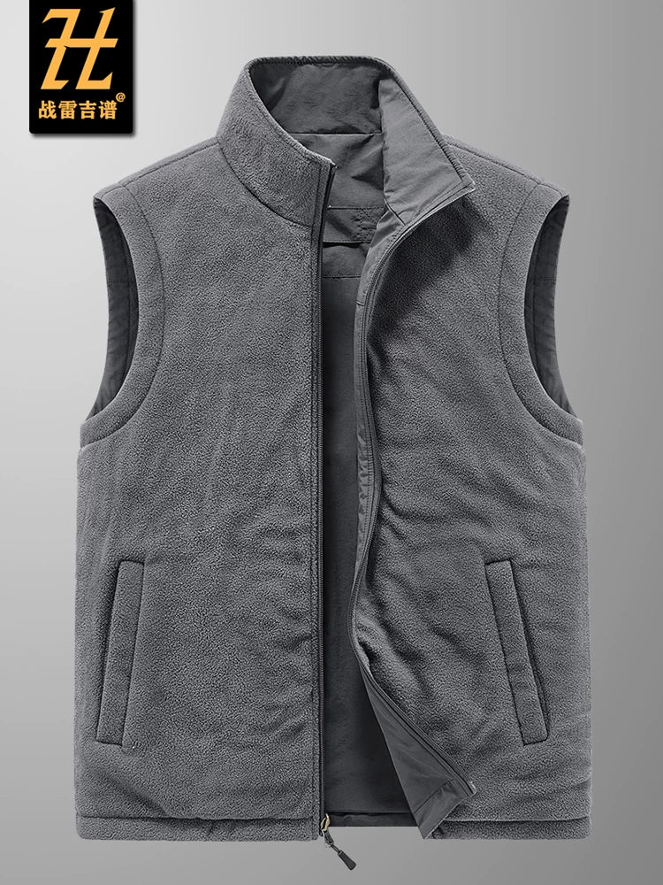 Çoxlu cibli, yun astarlı, böyük ölçülü, payız/qış üslubunda, geri çəkilə bilən kişi idman və açıq hava jileti