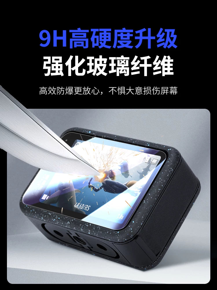 JJC, DJI Action 6/5Pro temperli film dji action6/5pro/4/3 ekran filmi ön və arxa ekran HD partlayışa davamlı Osmo Osmo qoruyucu film, cızıq və barmaq izinə qarşı qoruyucu film üçün uyğundur.