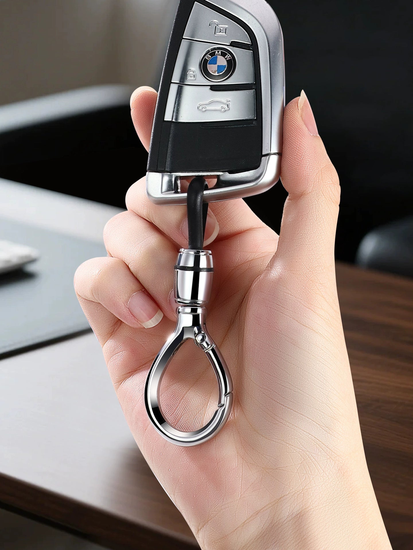 Avtomobil Açar Halqası Asma Kişilər Metal Sadəlik Açar Zənciri Bel Asma Saxlama Üzüyü Asma Biznes İtirilmə Əleyhinə Açar Zənciri