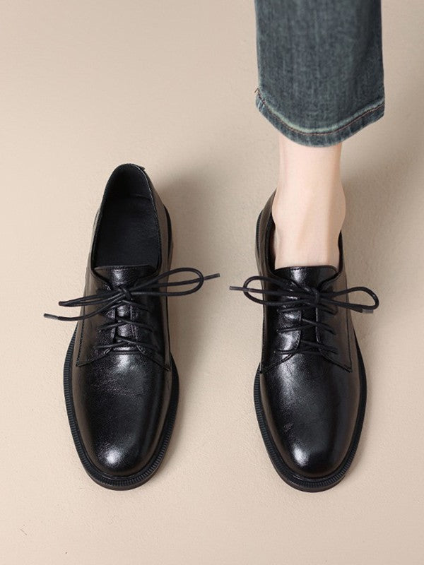 Qadınlar üçün qara platformalı loferlər, 2025 Payız/Qış Yeni Modeli, Çoxfunksiyalı Dəyirmi Burunlu Birkenstocks, Yüngül Yumşaq Dabanlı Bağcıqlı Ayaqqabılar