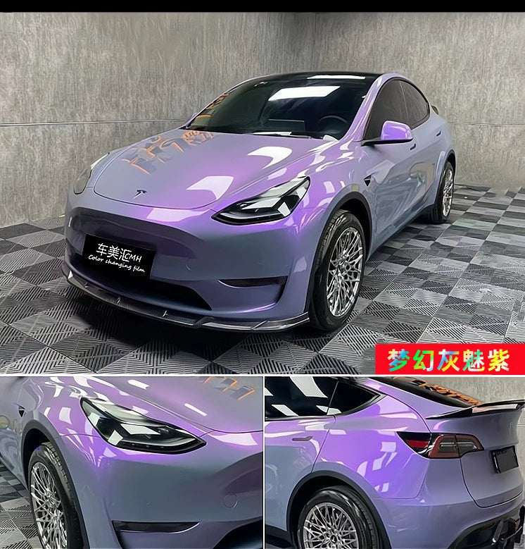 Pethuayue Pudra Rəng Dəyişən Film Tam Avtomobil Qapağı Fantaziya Vulkanik Kül Avtomobil Filmi Rəng Dəyişən Parlaq Qara Tpu Görünməz Avtomobil Filmi