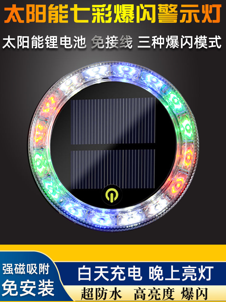 Yeni Gələn Böyük Yük maşını Günəş Enerjisi Sönən Xəbərdarlıq İşıqları Toqquşmaya Qarşı Yanıb Sönən Flaş Lampası Güclü Maqnit İşıqlı Böyük Yük Maşının Arxa İşığı