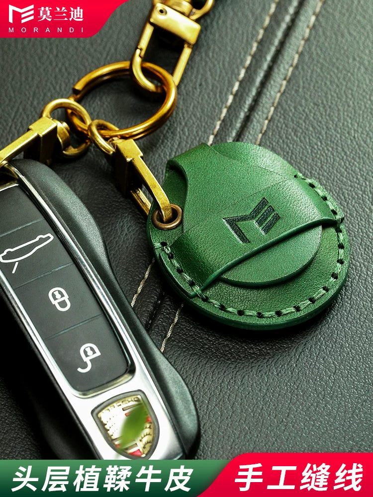 Morandi car key chain with chain, drop-shaped access card holder for Haval, Changan, Roewe, Hyundai, Kia and Chery.