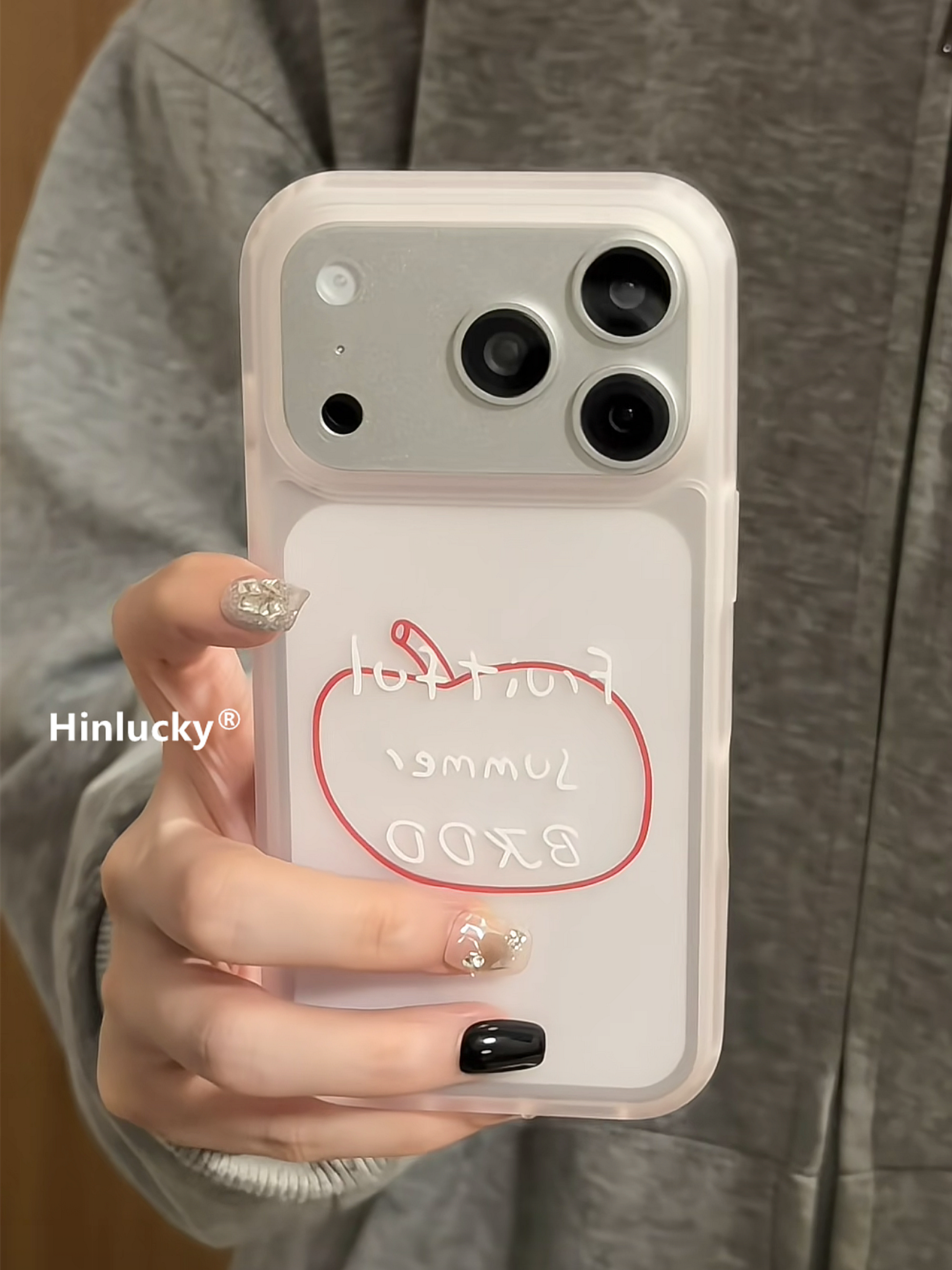 Hinlucky Yapon və Koreya ins çəhrayı qırmızı xətlər Apple iphone17 mobil telefon qutusu 16promax şaxtalı akril 15 yeni stil 14 yıxılmağa qarşı qoruyucu örtük 17pro super gözəl görünüşlü 16 yer