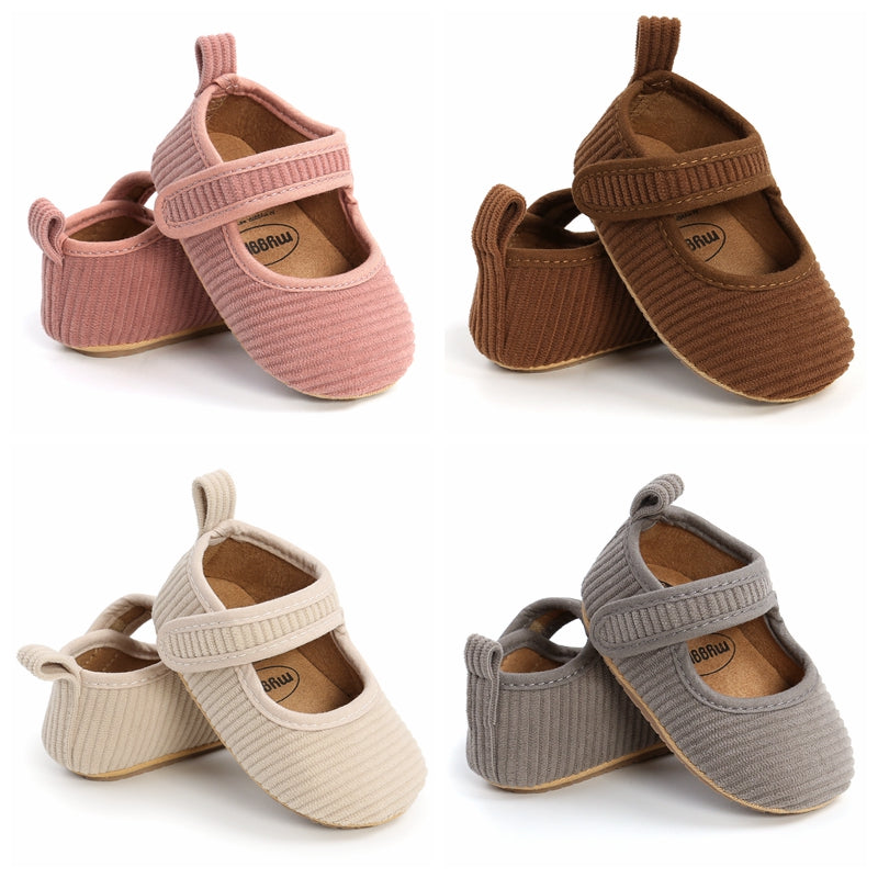Bahar Payız Uşaq Ayaqqabıları Solid Rəng Baby Girls Prewalker An