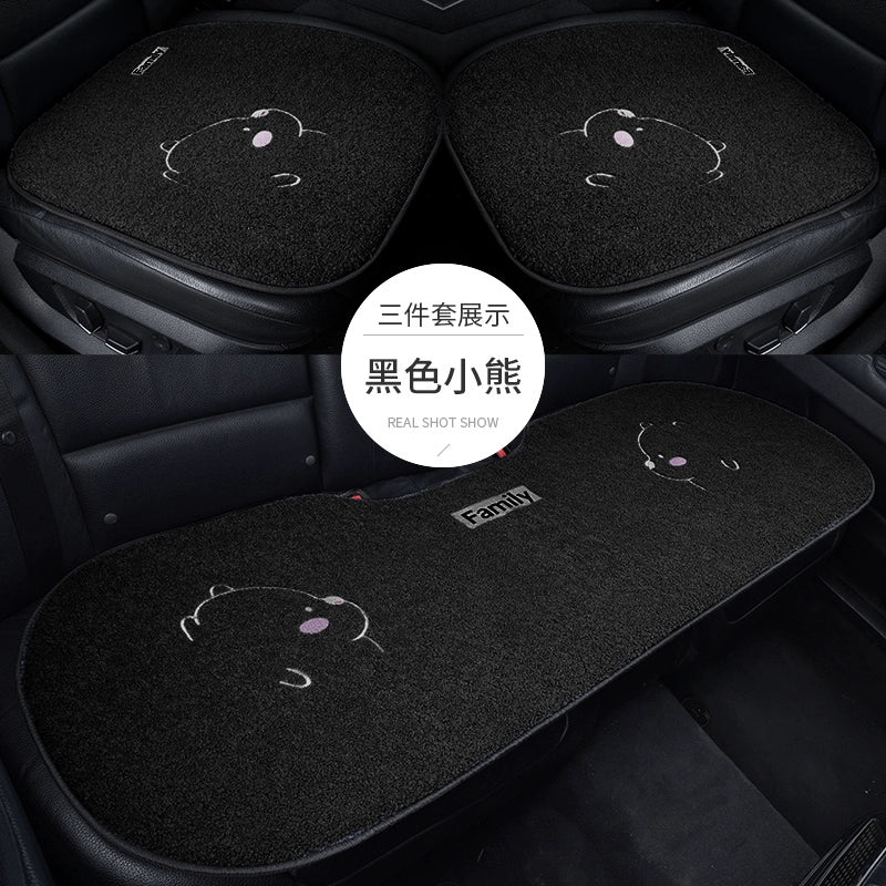 Avtomobil Yastığı Qış Dolması Üç Parçalı Cizgi Filmi Tək Parça Ins İnternet Məşhur Arxa Sıra Qısa Kaşmir Heattech Yəhər örtüyü