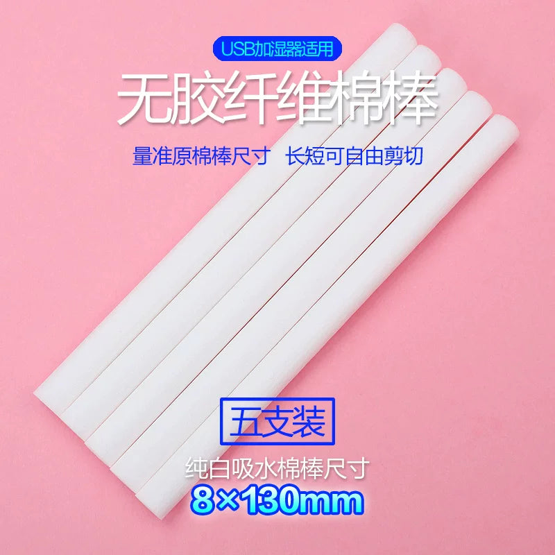 USB mini nəmləndirici pambıq çubuq uducu pambıq əsas filtr tampon süngər uçucu çubuq yapışqansız lif əvəzi 5 paket