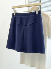 2026-cı ilin yayı üçün böyük ölçülü qadın gündəlik idman ətəyi, incə bədən quruluşu üçün yaraşıqlı, ombaları gizlədən, A-xəttli ətək, qısa ətək.
