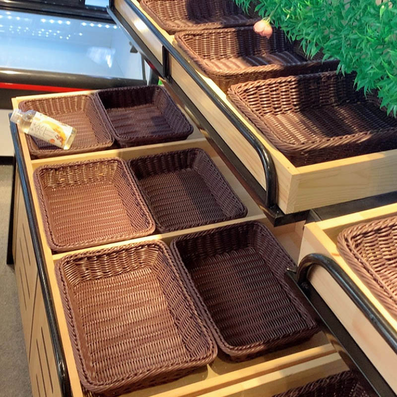 Təqlid rattan meyvə səbəti qəlyanaltı qəlyanaltı meyvə və tərəvəz səbəti supermarket saxlama səbəti plastik ekran səbəti meyvə səbəti ekran səbəti