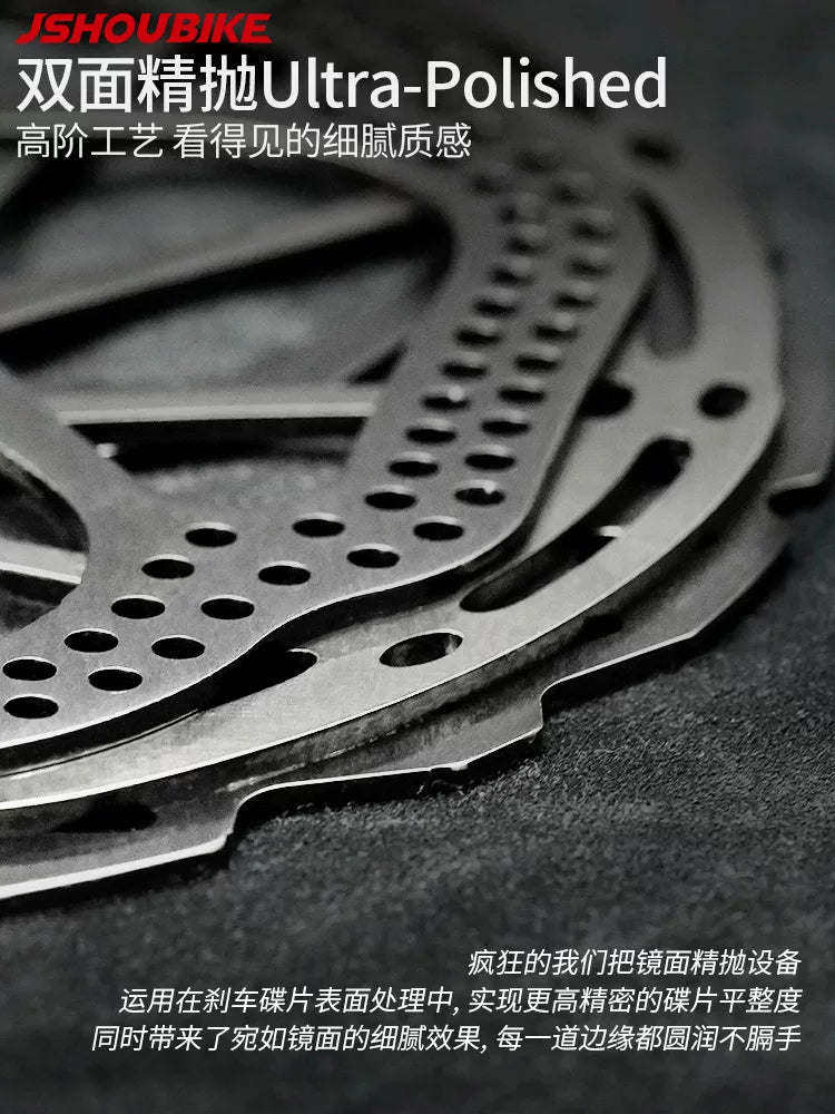 Dağ velosipedi üçün e-velosiped əyləc diski, 140mm x 160mm x 180mm x 203 mərkəz xətti, G3 cilalanmış disk əyləci.