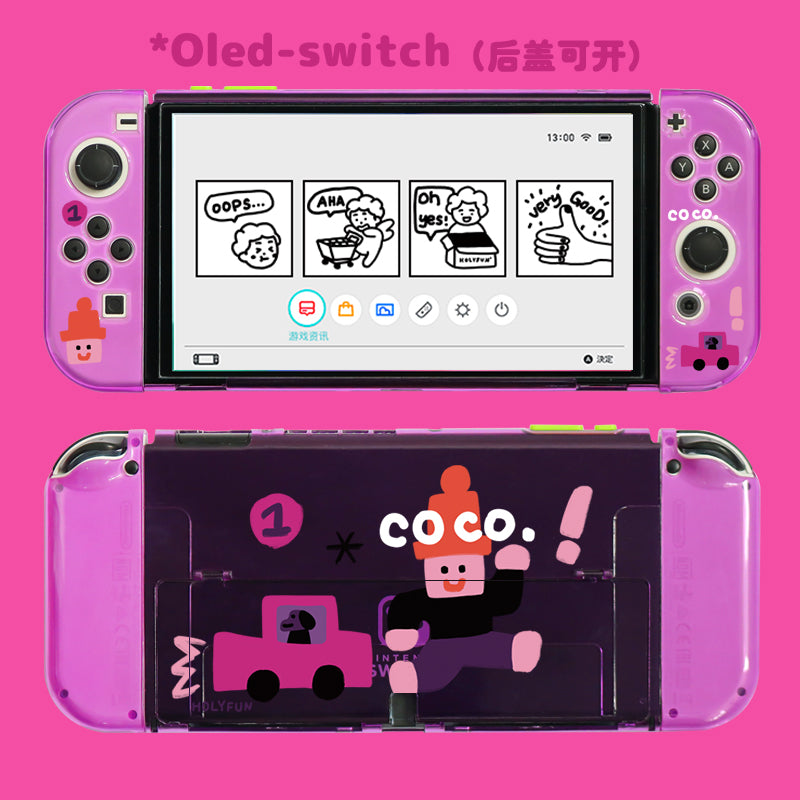 Yapon pişiyi düyü Nintendo switch2 qoruyucu qutu oled ayrı tutacaq qoruyucu qutu bənövşəyi hündürlüyə tullanma ns2 sərt