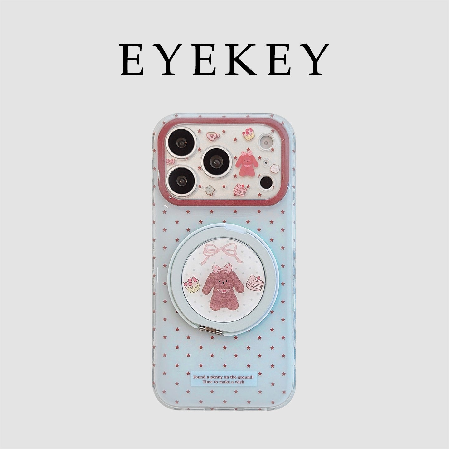eyekey·ins cizgi filmi ulduzu dovşan 360 dərəcə fırlanan stend Apple 17promax mobil telefon qutusu iphone16pro yeni pivot 16 qız 15pro yıxılmağa qarşı qoruyucu örtük