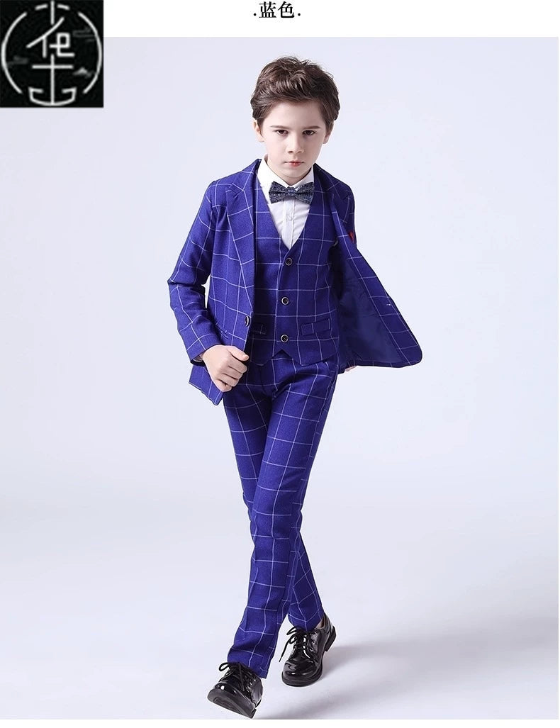 Uşaq oğlan kostyumu körpə oğlan rəsmi geyimləri gödəkçə şalvar dəsti