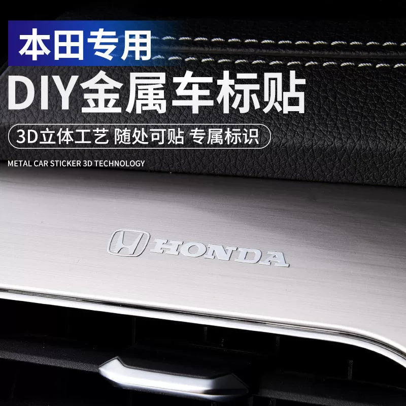 Metal Avtomobil Etiketləri 3D Üçölçülü Etiketlər Avtomobil Loqosu Mərkəzi İdarəetmə Pəncərəsi Avtomobil Daxili Dizayn Modifikasiyası Qəşəng Yaradıcı Dekorativ Etiketlər Neytral