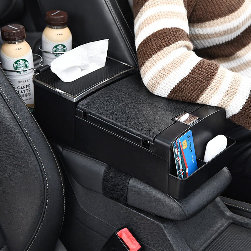 Car armrest storage box, car organizer, multi-functional tissue box, cup holder, car interior decoration shelf