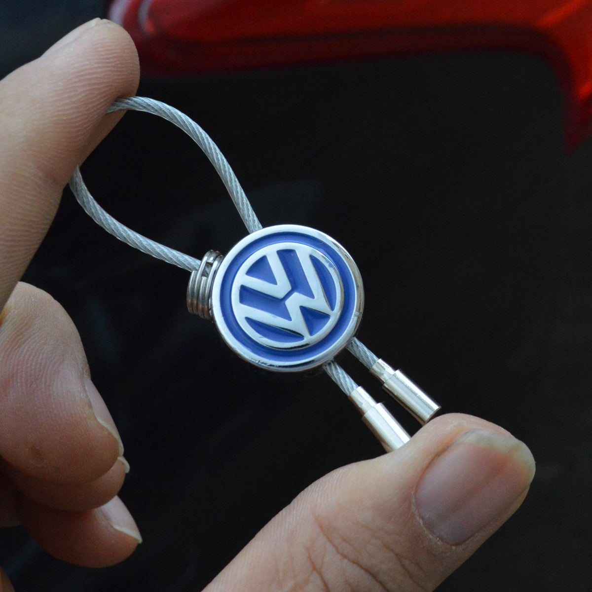 İki tərəfli Volkswagen polad məftil açar üzüyü, avtomobil açarı üçün asma, şəxsiyyət vəsiqəsi, Tayron açar üzüyü, Magotan açar zənciri, fərdiləşdirilmiş.