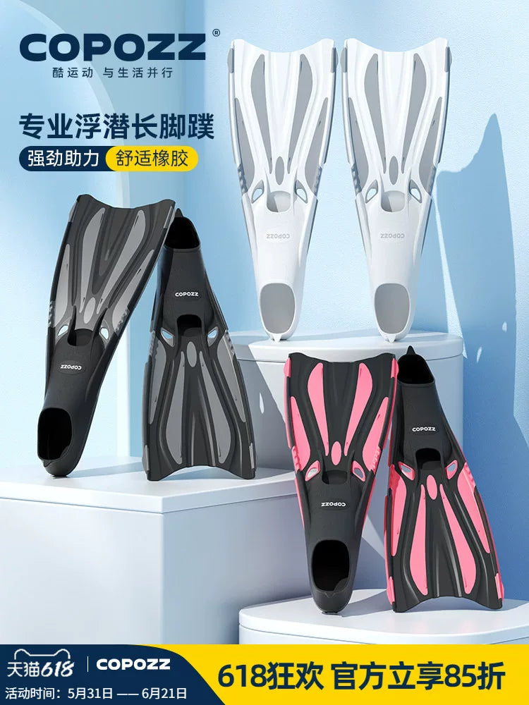 COPOZZ dalğıc üzgəcləri pulsuz dalğıc üzgüçüləri snorkeling Sambo böyüklər üçün peşəkar üzgüçülük məşq avadanlığı