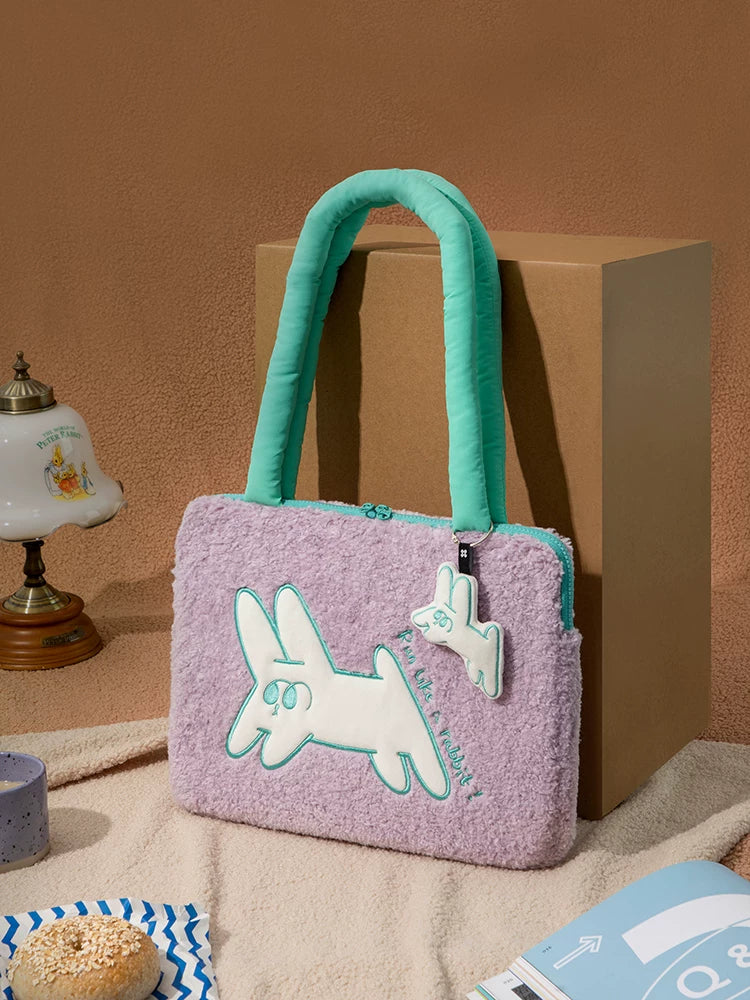 Nbear 咻咻Rabbit portativ noutbuk çantası 13/14 düymlük MacBook Apple ipad Lenovo Huawei mate planşet saxlama çantası orijinal Koreya və Yapon sevimli təmtəraqlı tikmə