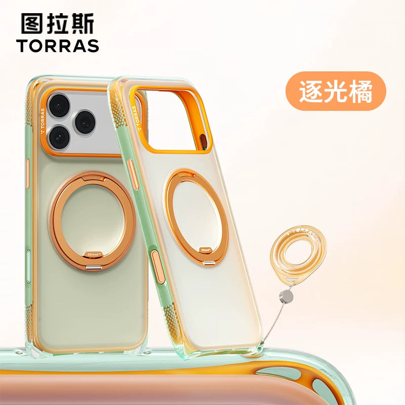 İkiqat lanyard deşik | Tulas O3 Air Bios dayaq qabığı yeni model Apple 17ProMax cib telefonu üçün uyğundur yeni imitasiya hava yastığı düşməyə qarşı iPhone tutacağı ip lenti maqnit emiş rəsmi q müdafiə pm