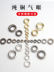 Əl işi DIY dəri məmulatları təmiz mis bürünc hava gözləri mis hava gözləri metal hava gözləri qarğıdalı çantalar ayaqqabı və papaqlar aksesuarları tokalar