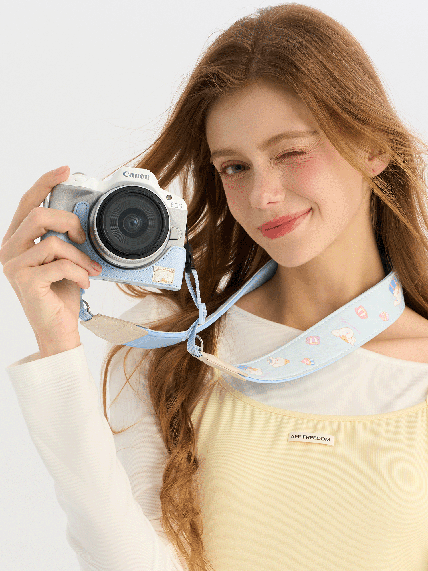 [Əsl Böyük Qulaqlı İt] Canon r50 kamera dəri qutusu kamera r50 aksesuarları qoruyucu örtük ad günü hədiyyəsi üçün uyğundur