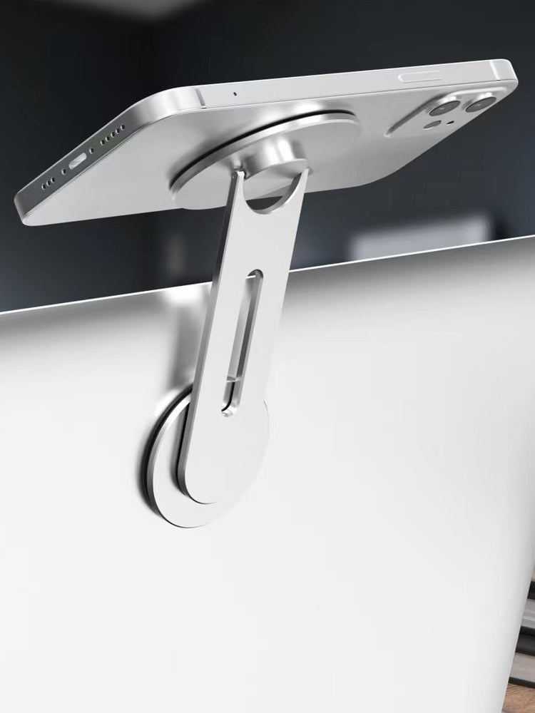 Tesla Model 3/Y/X/S yeni enerji nəqliyyat vasitələri ilə uyğun olan bu alüminium ərintisi mərkəzi idarəetməli üzən ekran naviqasiyası MagSafe mobil telefonu maqnit çevirən və fırladan çoxfunksiyalı aksesuar