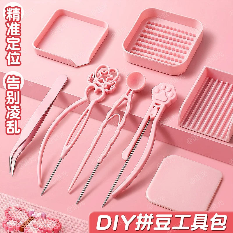 Lobya imla qələmi aləti lobya iynəsi lobya kürək cımbızları əl işi DIY xüsusi tam dəsti material paketi tək iynəli ikiqat iynə lobya imla aksesuarları