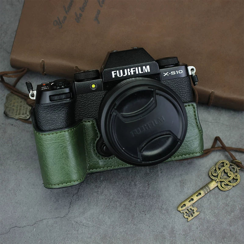 Fuji xt30III kamera çantası X100Vi dəri qutu XT5 əsl dəri xs10 XS20 XH2 XM5 XT50 üçün uyğundur