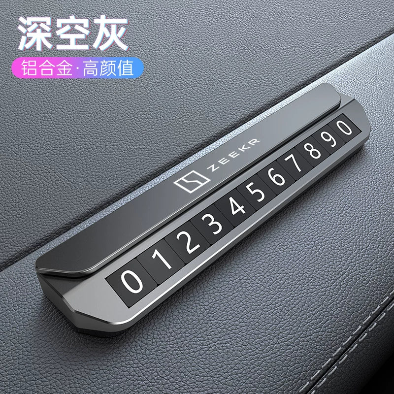 ZEEKR 001 007 7X Yüngül lehimli avtomobil müvəqqəti dayanacaq nömrə nişanı