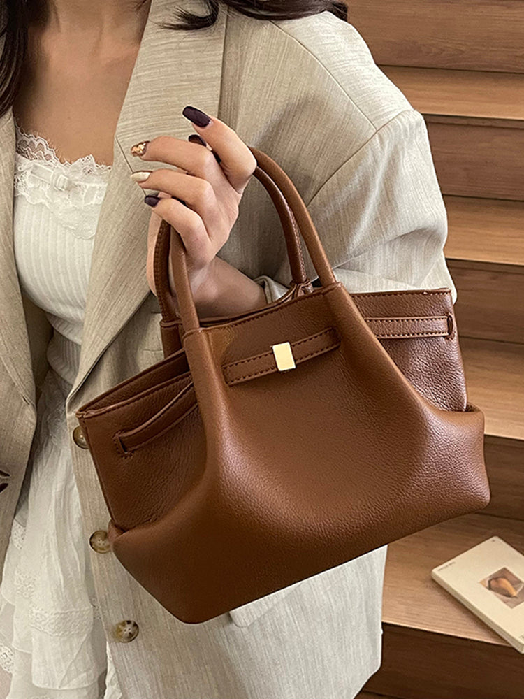 French retro lychee pattern bag for women, new 2025 style, high quality, multi-functional, shoulder/cross body bag, fashionable city bag.