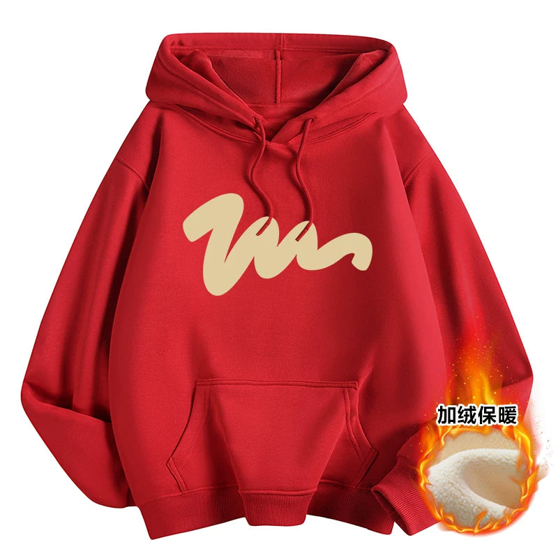 GLM Kişi və Qadınlar üçün Yun Astarlı Dəyirmi Yaxalı Sviter, Payız/Qış İstiliyi, Ağır Çəkili Stil, Amerika Boş Forması, Dəbli Brend Əsas Qat, Kişi Geyimləri