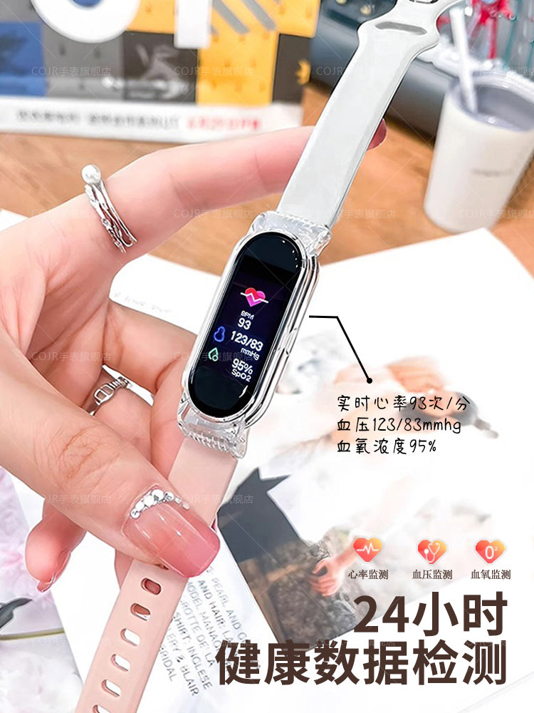 Ağıllı idman qolbağı qadınlar, kiçik və orta məktəb tələbələri üçün Bluetooth saatı, gözəl görünüşlü ürək döyüntüsünü izləyən xanımlar 2026 yeni model