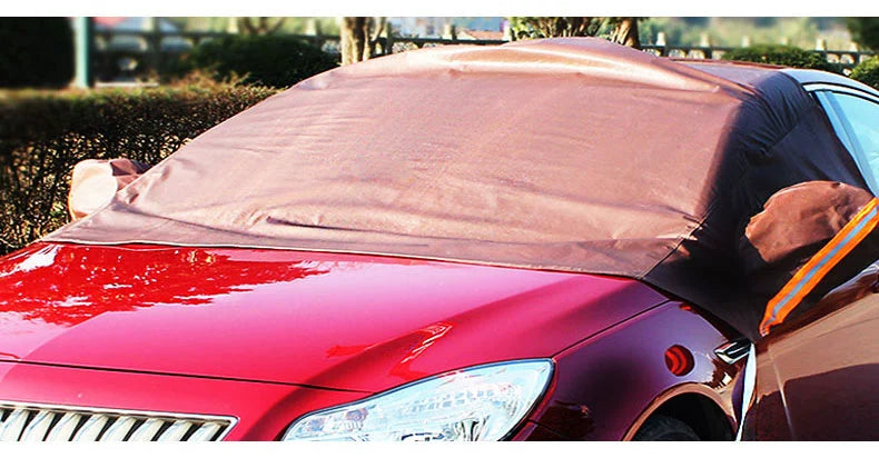 Qış Xüsusi Avtomobil Geyimi Yarım Örtük Şimal-Şərqi Pambıq Qardan Davamlı Soyuğa Davamlı Şaxtaya Davamlı Qalınlaşmış İstilik Texniki Ön Ön Ön şüşə Avtomobil örtüyü