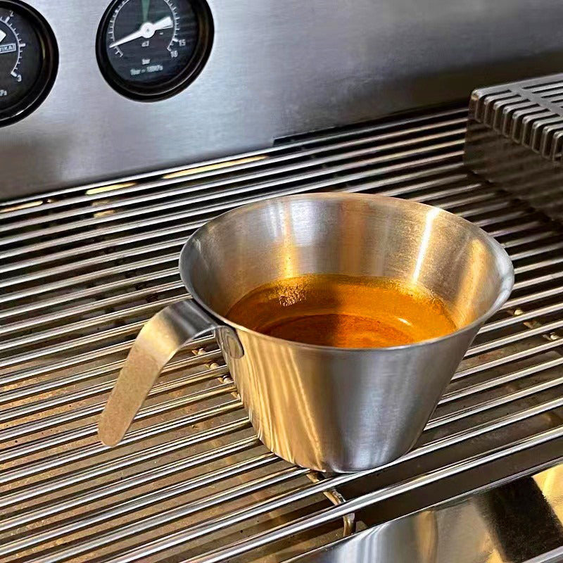 Metal ölçü stəkanı espresso unsiya stəkanı espresso paslanmayan polad ekstraksiya stəkanı 100ml.