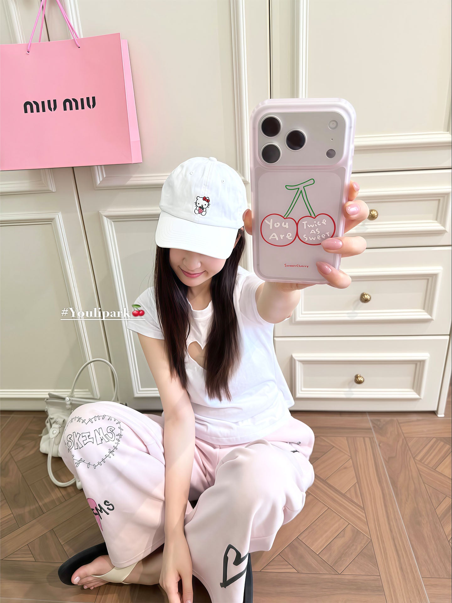 Yuri Park ins yay sadə girly tutqun çəhrayı xətlər Albalı 17 17pro Apple 17ProMax mobil telefon qutusu iPhone16 hər şey daxil 14 yeni 16Promax qoruyucu örtük