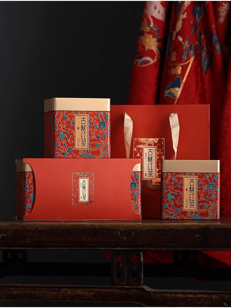 Çay hədiyyə qutusu boş qutu Phoenix tək çoxluq ördək bok Xiangyinghong № 9 qədim ağac qara çay Yunnan qırmızı yaşıl çay yarım pişik/bir pişik
