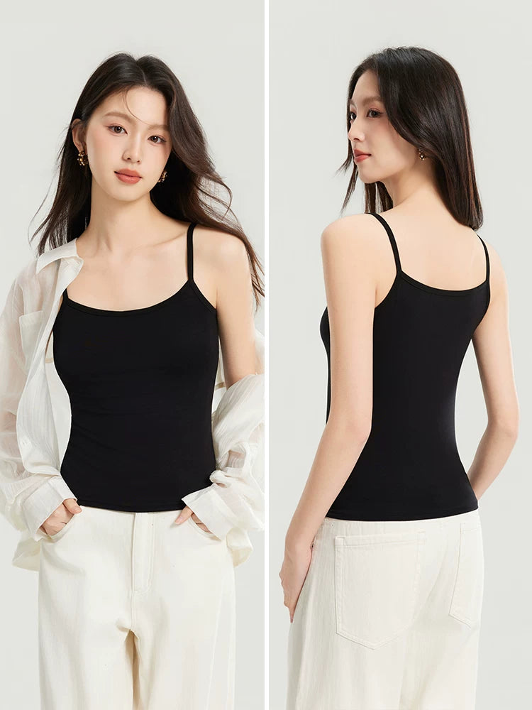 Modal kombinezonlu qadın yaz-yay Slim fit böyük ölçülü üst geyimi Çox yönlü alt paltarı qolsuz top