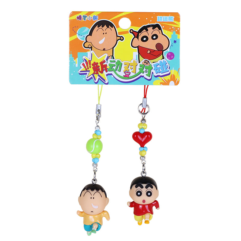 Orijinal Crayon Shin-chan Kiçik Burun Tutucu Telefon Zənciri 2025 Yeni Stil Qulaqlıq Avtomobil Açar Zənciri Sırt Çantası Kulon Açar Zənciri